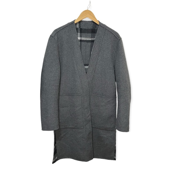 KITH Large Check Reversible Becker
Wool Coat- Charcoal Grey KH1176-105 Small - Picture 5 of 10
